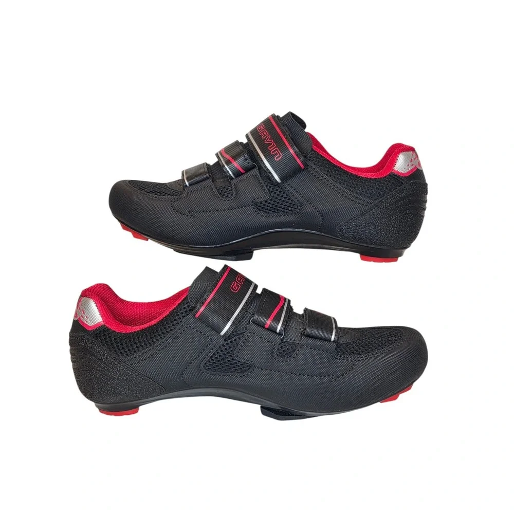 Gavin Cycling Shoes Black/Red Men's 8.5 / Women's 10 US  SPD/LOOK Compat